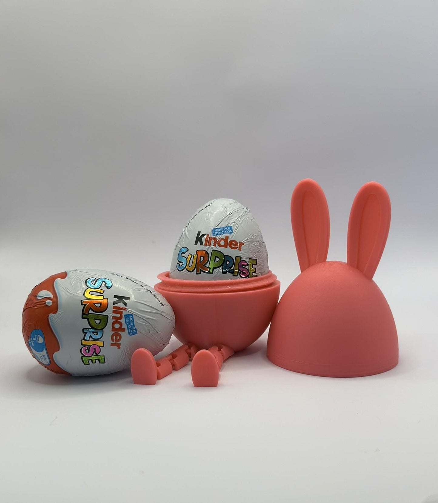 🐰🥚 Engraved Articulated Kinder Egg Holder, Easter Egg Holder