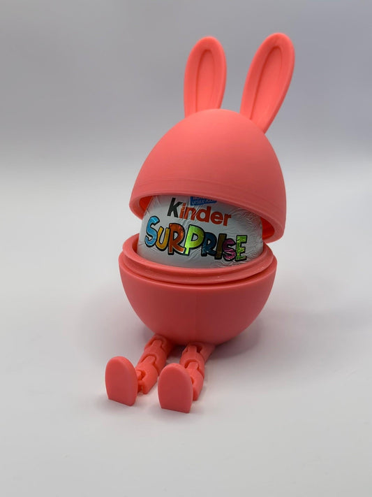 🐰🥚 Engraved Articulated Kinder Egg Holder, Easter Egg Holder