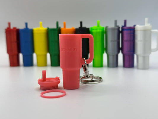 🥤 Miniature Stanley Tumbler Keychain 15 Colours with Removable Lid