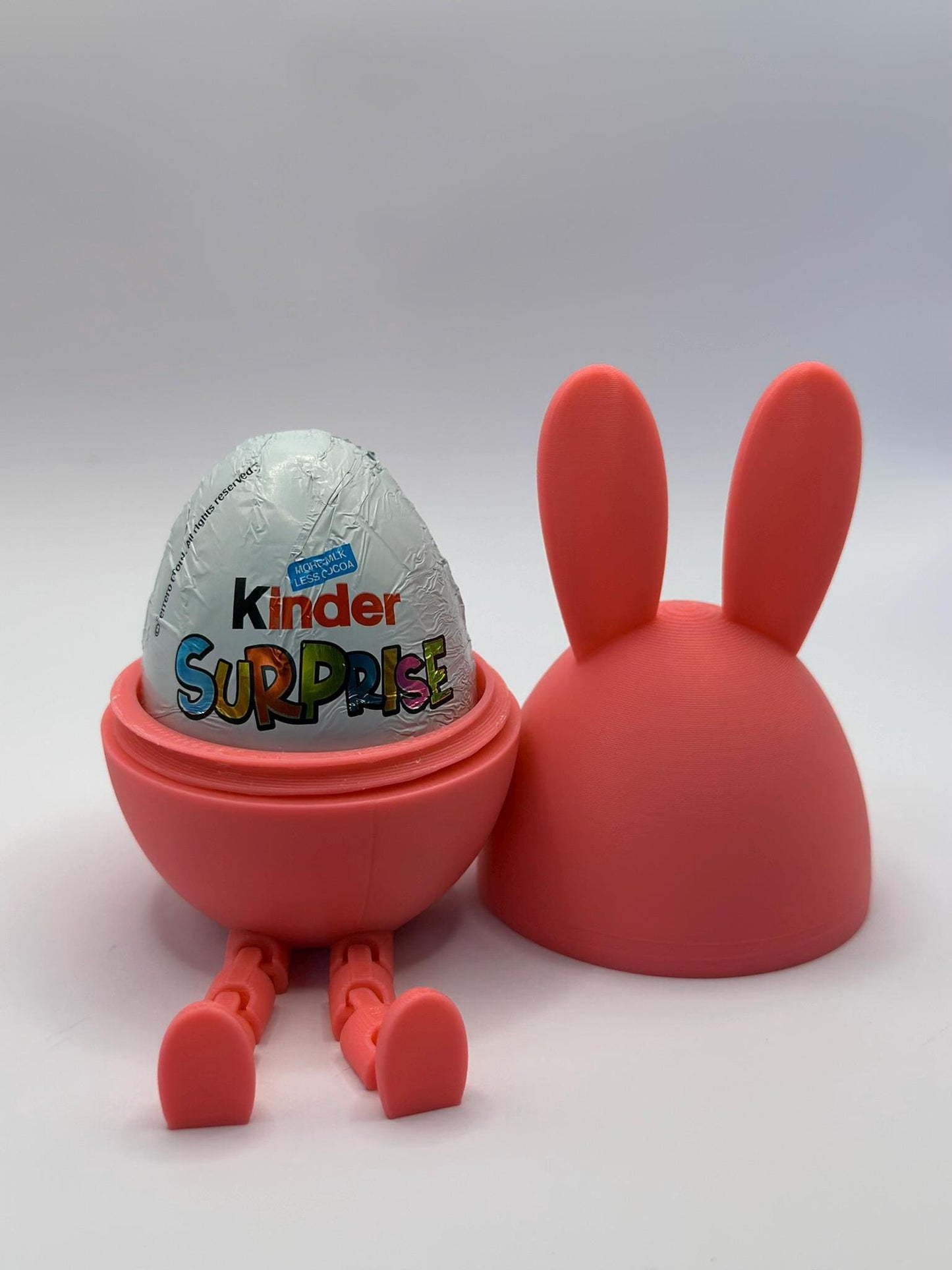 🐰🥚 Engraved Articulated Kinder Egg Holder, Easter Egg Holder