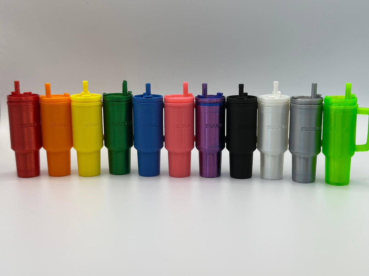 🥤 Miniature Stanley Tumbler Keychain 15 Colours with Removable Lid