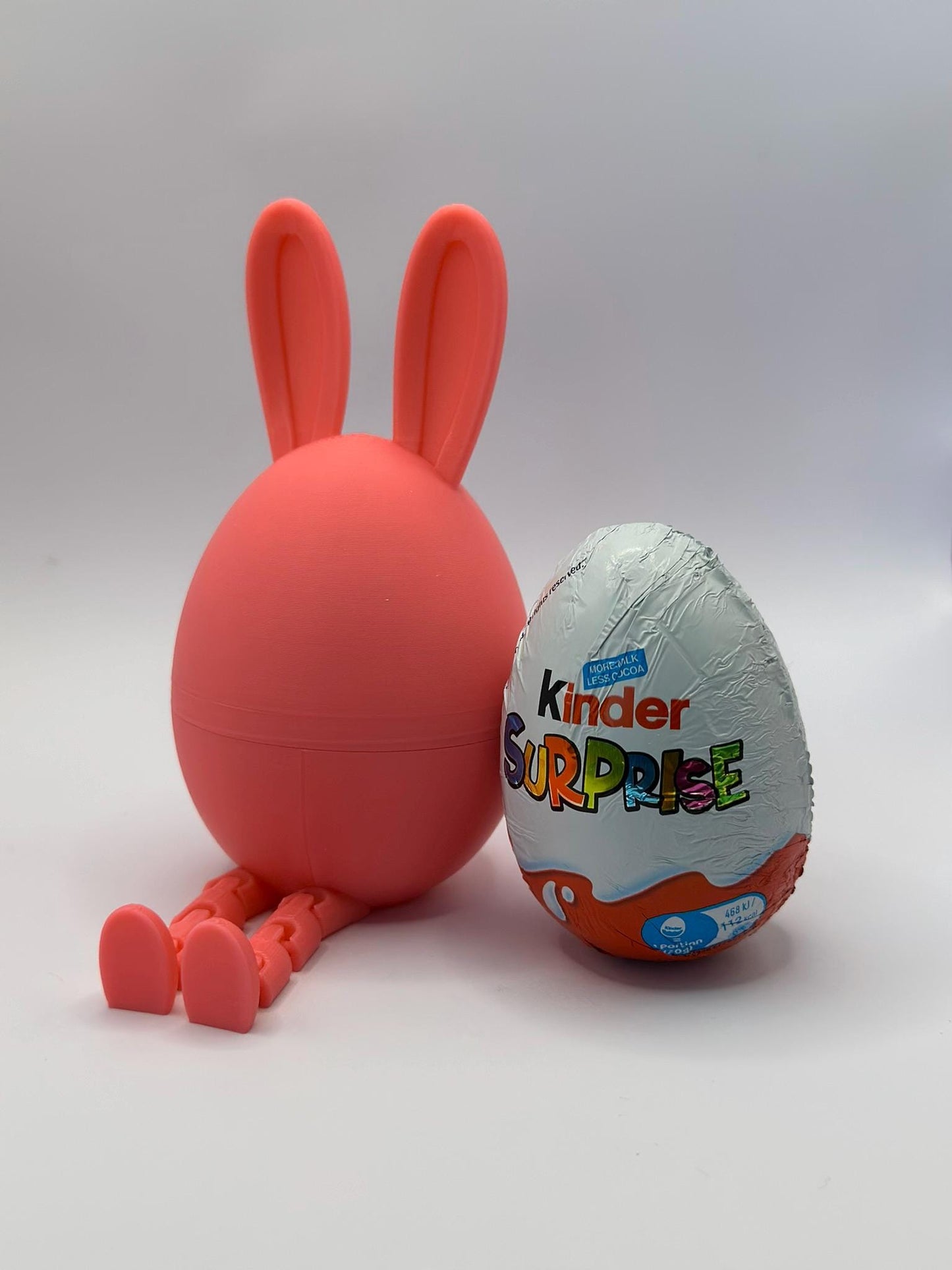 🐰🥚 Engraved Articulated Kinder Egg Holder, Easter Egg Holder